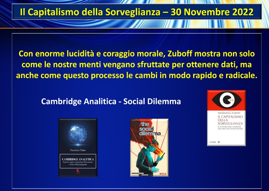 Incontro aperto sul capitalismo della sorveglianza